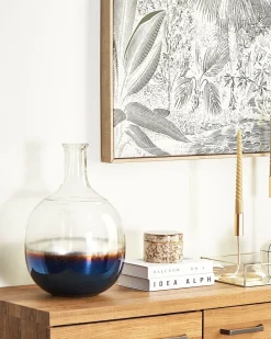 Hot Beliani Vaso da fiori RAZALA Vetro Multicolore Blu Multicolore