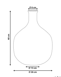 Beliani Vaso da fiori RAZALA Vetro Multicolore