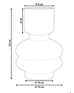 Hot Beliani Vaso da fiori RODIA Vetro 24 cm Trasparente
