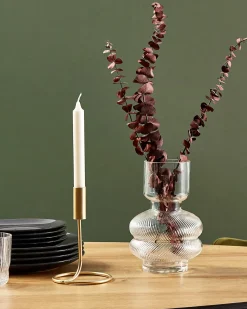 Hot Beliani Vaso da fiori RODIA Vetro 24 cm Trasparente