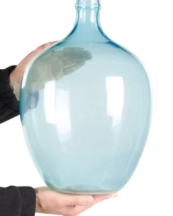 Discount Beliani Vaso da fiori ROTI Vetro 39 cm Azzurro Blu