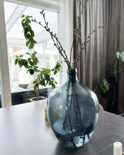 Clearance Beliani Vaso da fiori ROTI Vetro 39 cm Blu