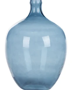 Clearance Beliani Vaso da fiori ROTI Vetro 39 cm Blu