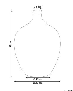Clearance Beliani Vaso da fiori ROTI Vetro 39 cm Blu