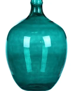 Outlet Beliani Vaso da fiori ROTI Vetro 39 cm Turchese Blu