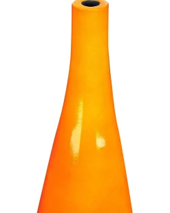 Discount Beliani Vaso da fiori SABADELL Ceramica 50 cm Arancione
