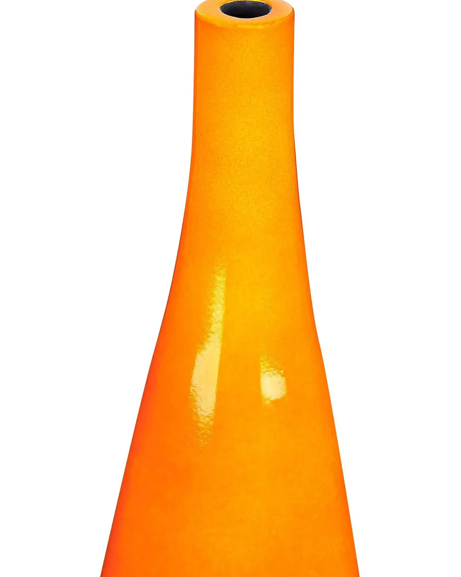 Discount Beliani Vaso da fiori SABADELL Ceramica 50 cm Arancione