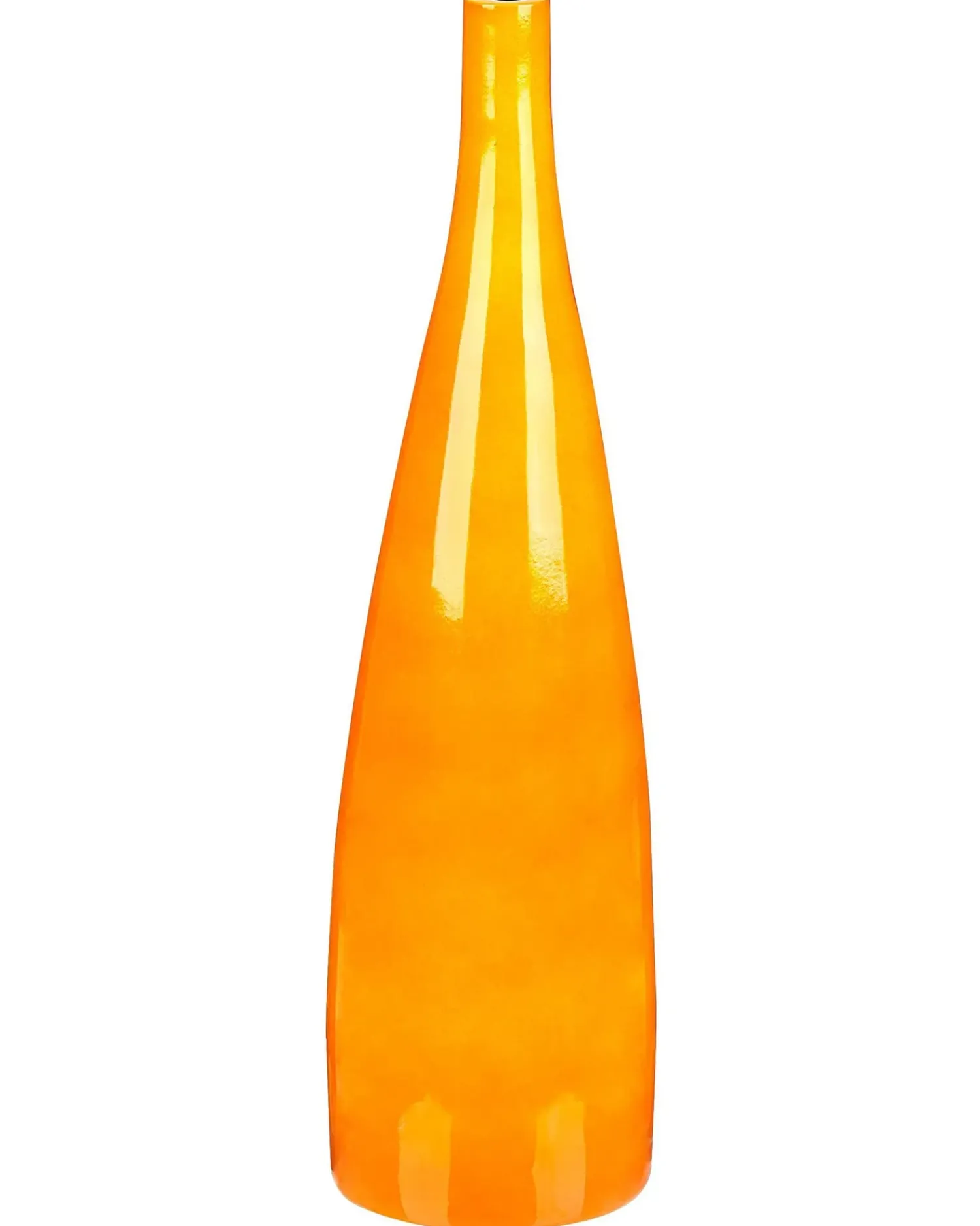 Discount Beliani Vaso da fiori SABADELL Ceramica 50 cm Arancione