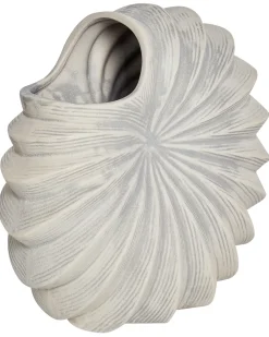 Clearance Beliani Vaso da fiori SCUP Gres porcellanato 28 cm sporco Bianco