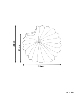 Clearance Beliani Vaso da fiori SCUP Gres porcellanato 28 cm sporco Bianco