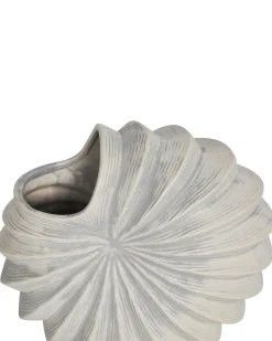 Clearance Beliani Vaso da fiori SCUP Gres porcellanato 28 cm sporco Bianco