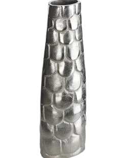 Sale Beliani Vaso da fiori SUKHOTHAI Metallo 47 cm Argento