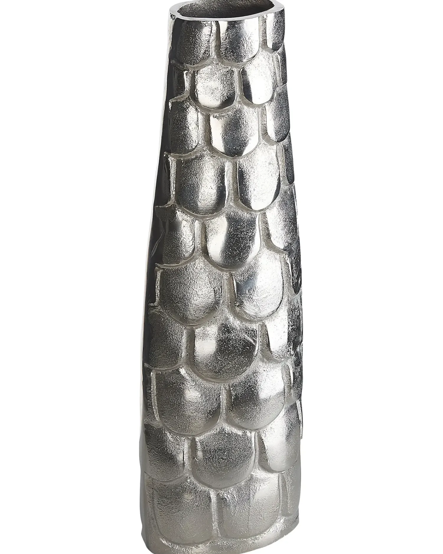 Sale Beliani Vaso da fiori SUKHOTHAI Metallo 47 cm Argento