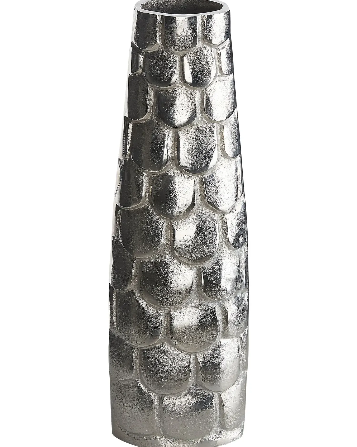 Sale Beliani Vaso da fiori SUKHOTHAI Metallo 47 cm Argento