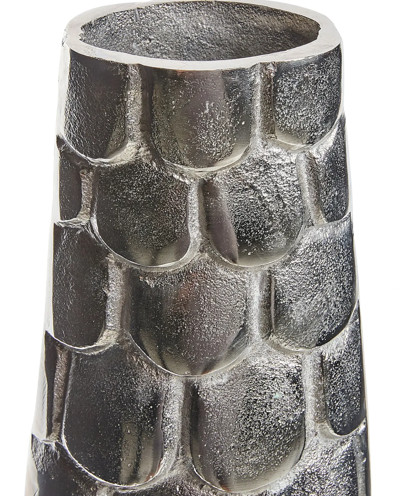 Sale Beliani Vaso da fiori SUKHOTHAI Metallo 47 cm Argento
