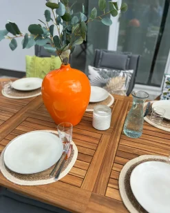 Beliani Vaso da fiori TERRASA Ceramica 37 cm Arancione