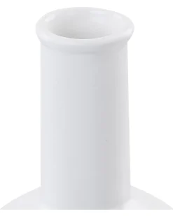 Outlet Beliani Vaso da fiori THEBES Ceramica 22 cm Bianco