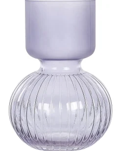 Outlet Beliani Vaso da fiori THETIDIO Vetro 26 cm Viola