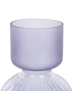 Outlet Beliani Vaso da fiori THETIDIO Vetro 26 cm Viola