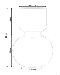 Outlet Beliani Vaso da fiori THETIDIO Vetro 26 cm Viola