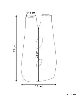 Clearance Beliani Vaso da fiori UARU Gres porcellanato 27 cm Marrone