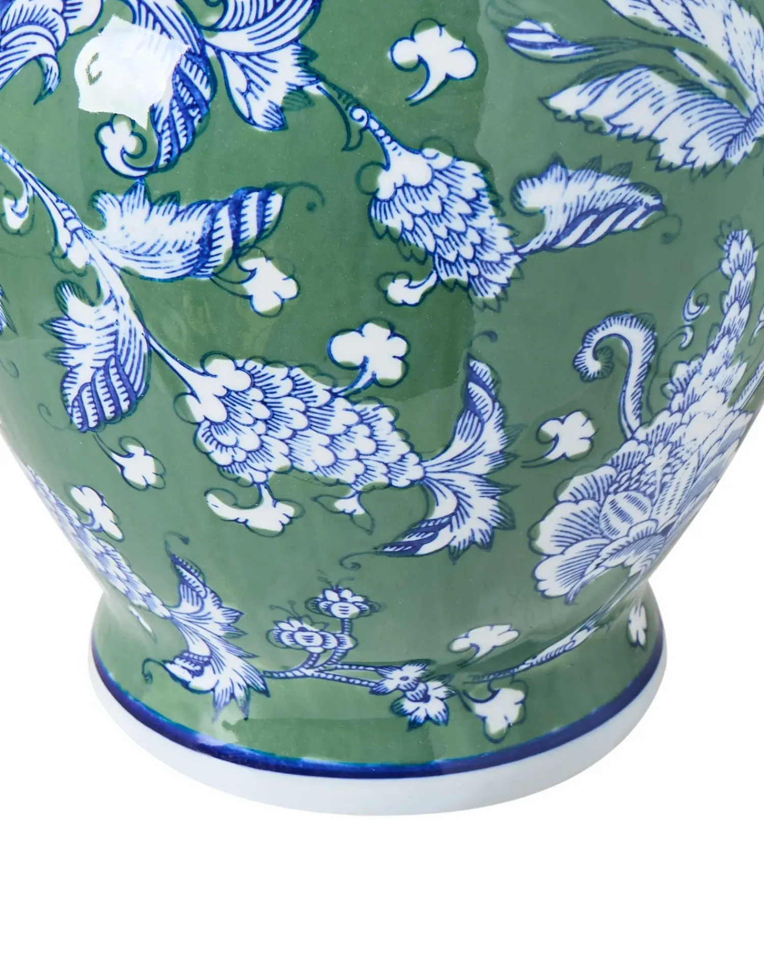 Online Beliani Vaso da fiori VALLADOLID Porcellana 36 cm Verde Bianco Blu Verde