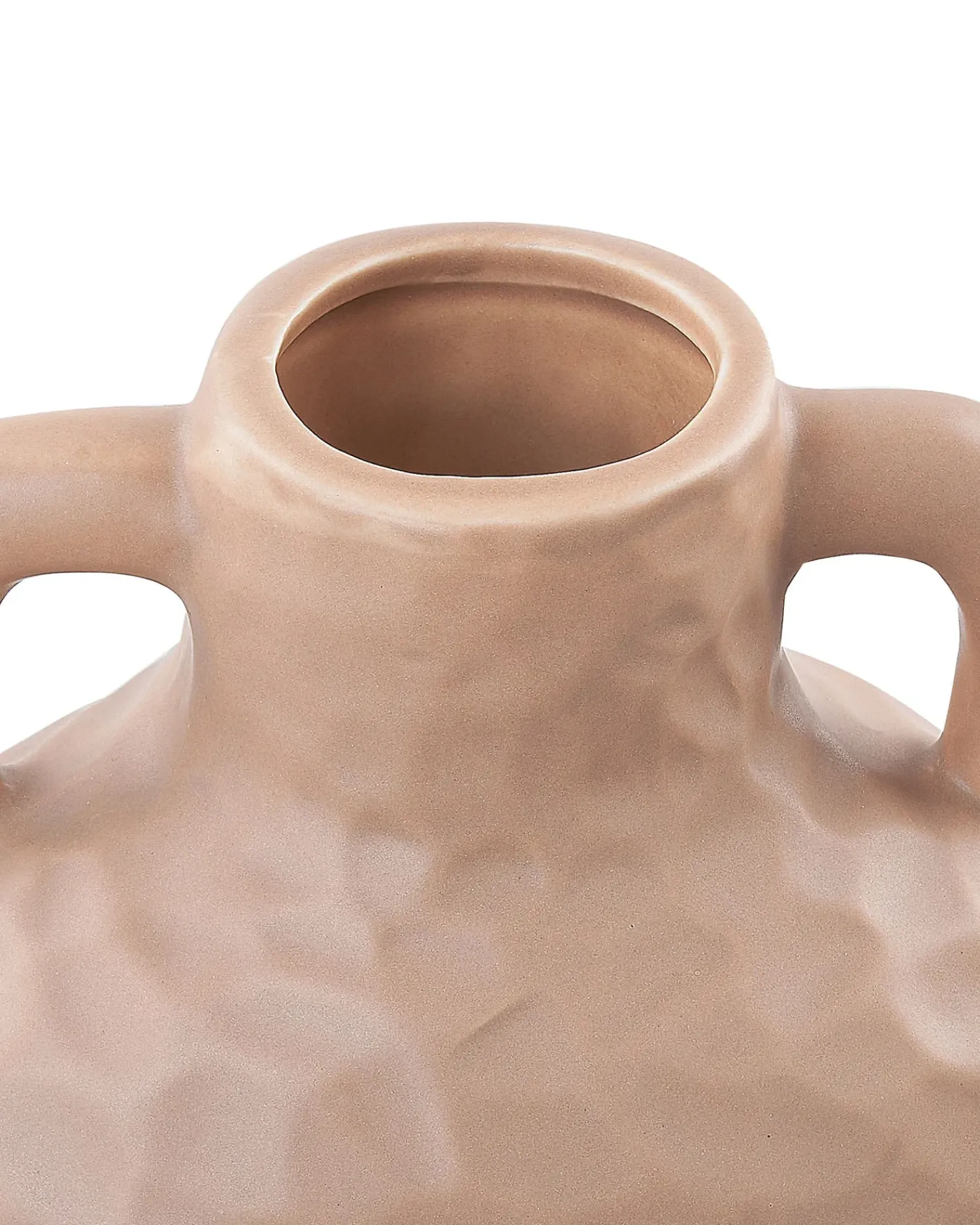 Beliani Vaso da fiori VERIA Ceramica 26 cm sabbia Beige