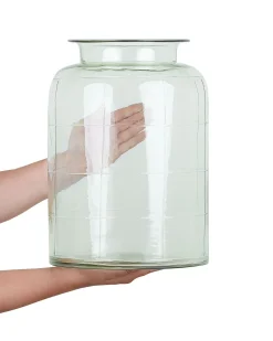 Sale Beliani Vaso da fiori VINDALOO Vetro 35 cm chiaro Verde