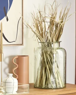 Sale Beliani Vaso da fiori VINDALOO Vetro 35 cm chiaro Verde
