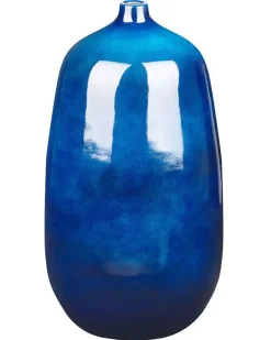 Clearance Beliani Vaso da fiori VITORIA Ceramica 45 cm scuro Blu