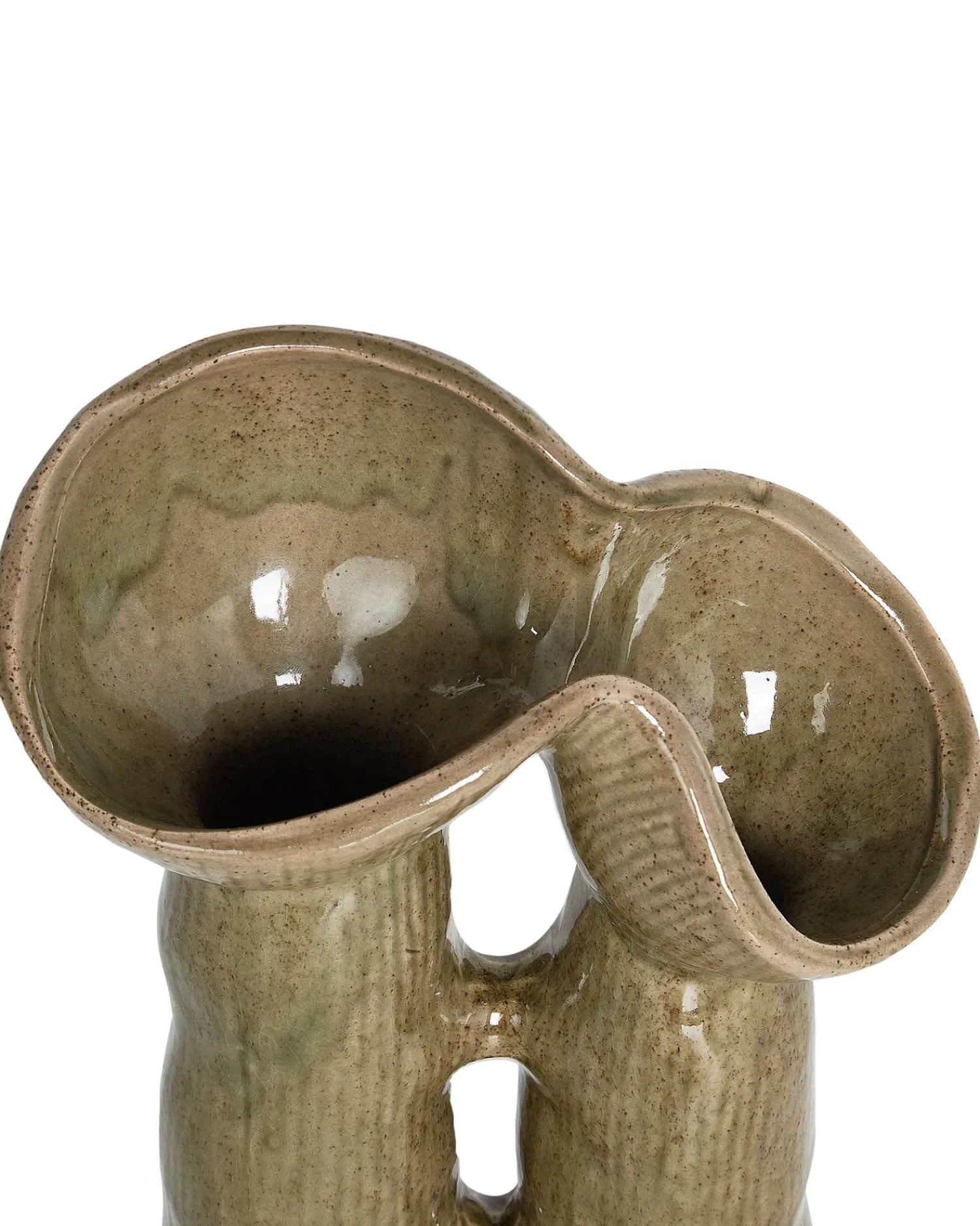 Outlet Beliani Vaso da fiori WATERPOPPY Gres porcellanato 28 cm Verde