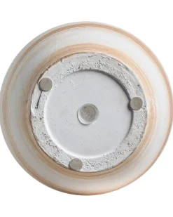 Outlet Beliani Vaso da fiori ZERVATA 42 cm Bianco sporco Bianco Beige
