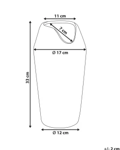 Hot Beliani Vaso decorativo APAMEA Gres porcellanato 33 cm Argento