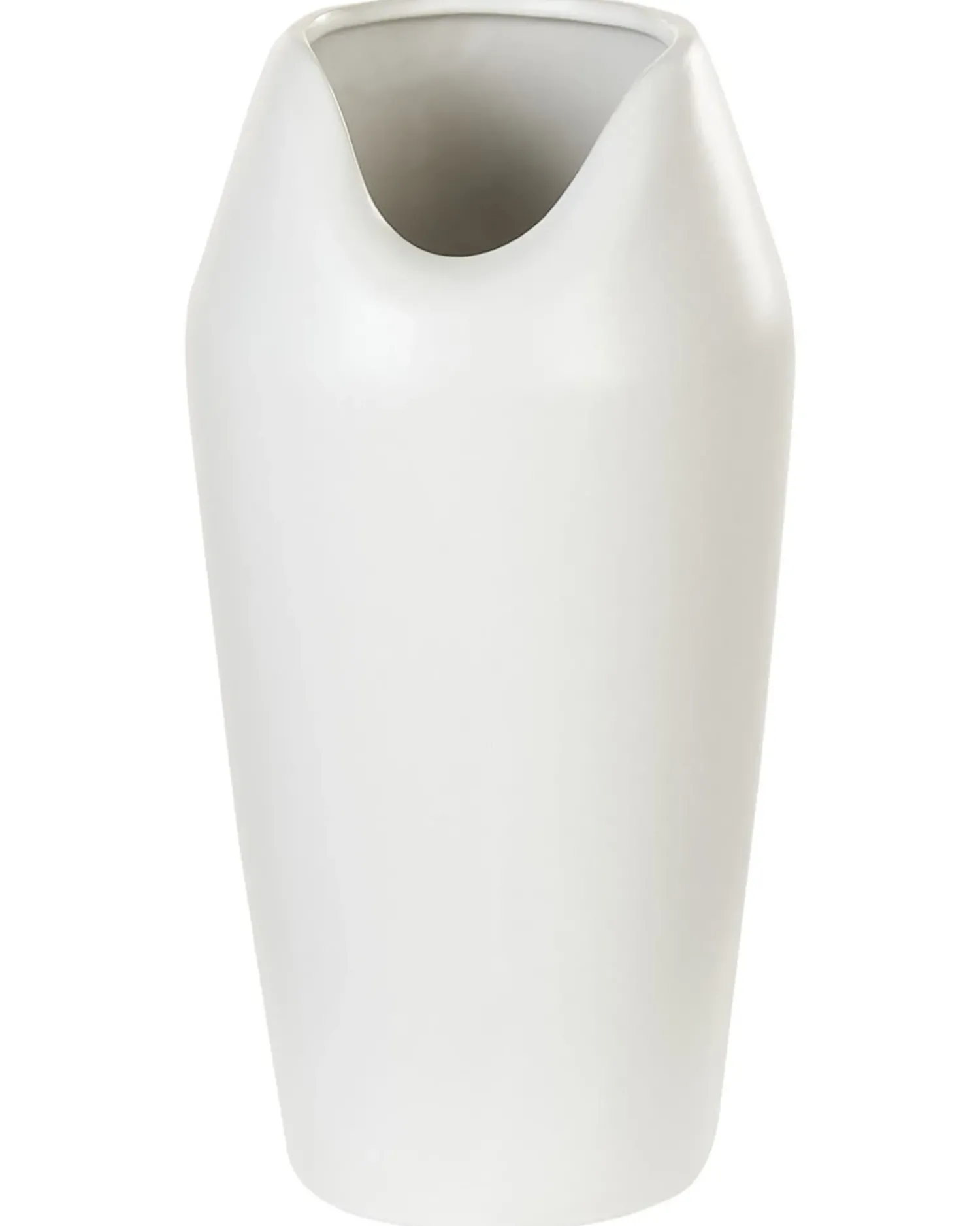 Online Beliani Vaso decorativo APAMEA Gres porcellanato 33 cm Bianco
