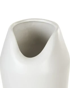 Online Beliani Vaso decorativo APAMEA Gres porcellanato 33 cm Bianco