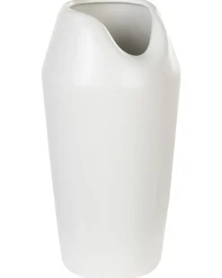 Online Beliani Vaso decorativo APAMEA Gres porcellanato 33 cm Bianco
