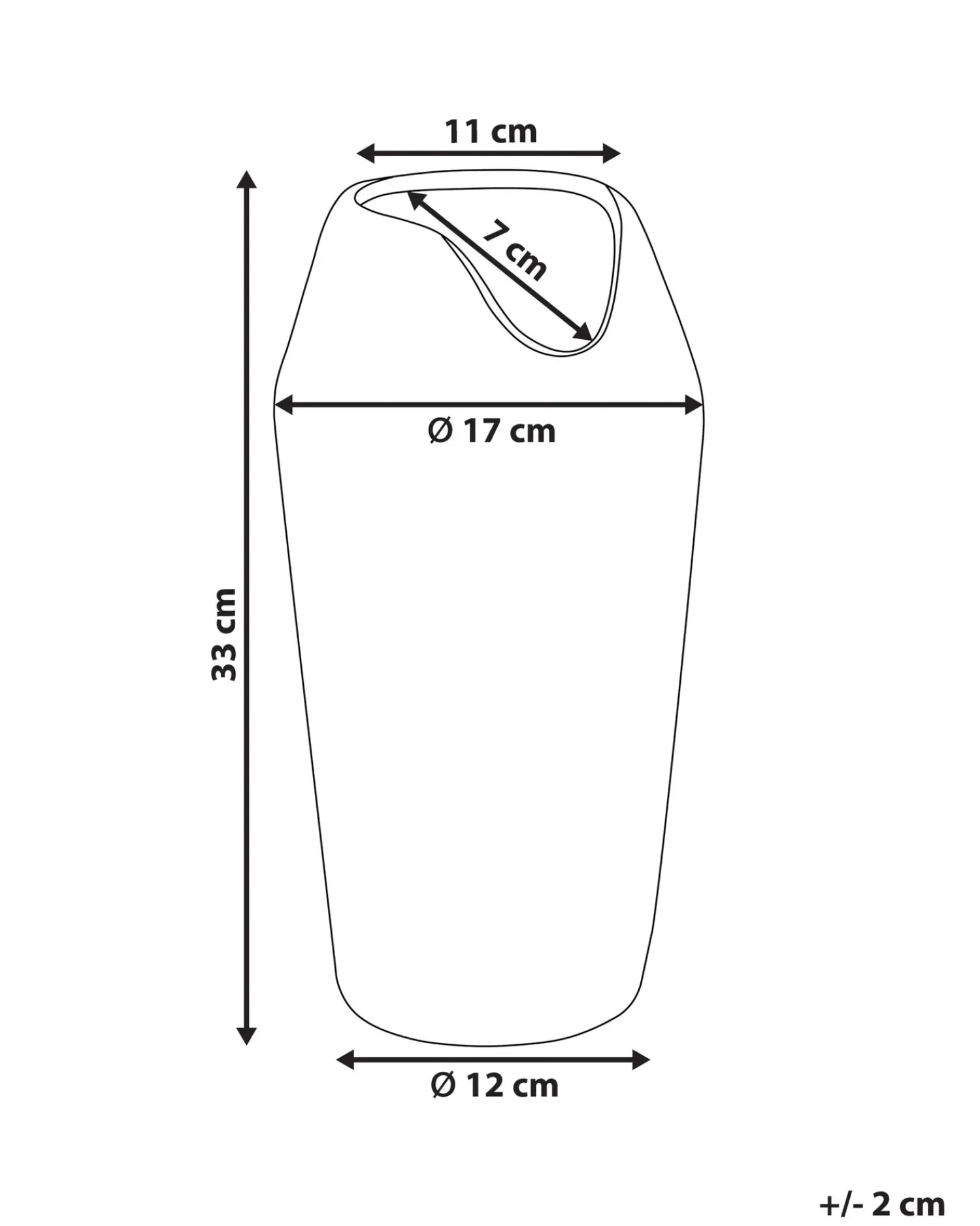 Online Beliani Vaso decorativo APAMEA Gres porcellanato 33 cm Bianco