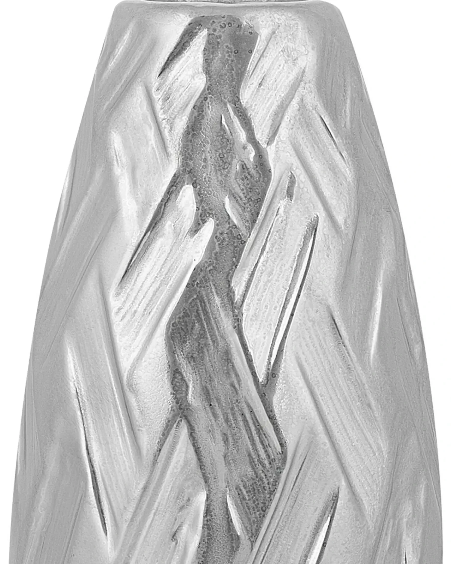 Clearance Beliani Vaso decorativo ARPAD Gres porcellanato 33 cm Argento