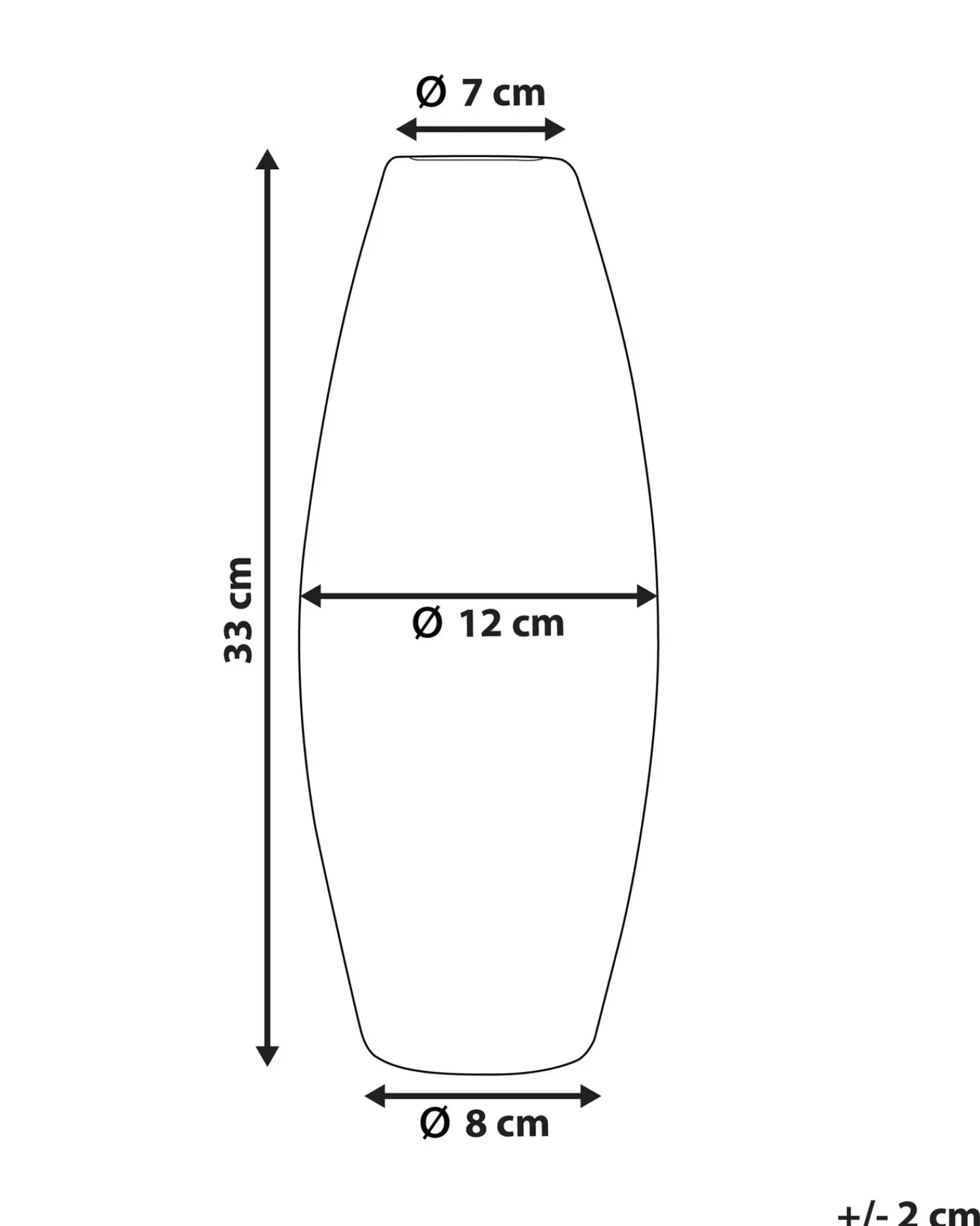 Clearance Beliani Vaso decorativo ARPAD Gres porcellanato 33 cm Argento