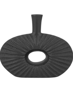Best Beliani Vaso decorativo ARWAD Gres porcellanato 24 cm Nero