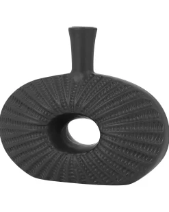 Best Beliani Vaso decorativo ARWAD Gres porcellanato 24 cm Nero