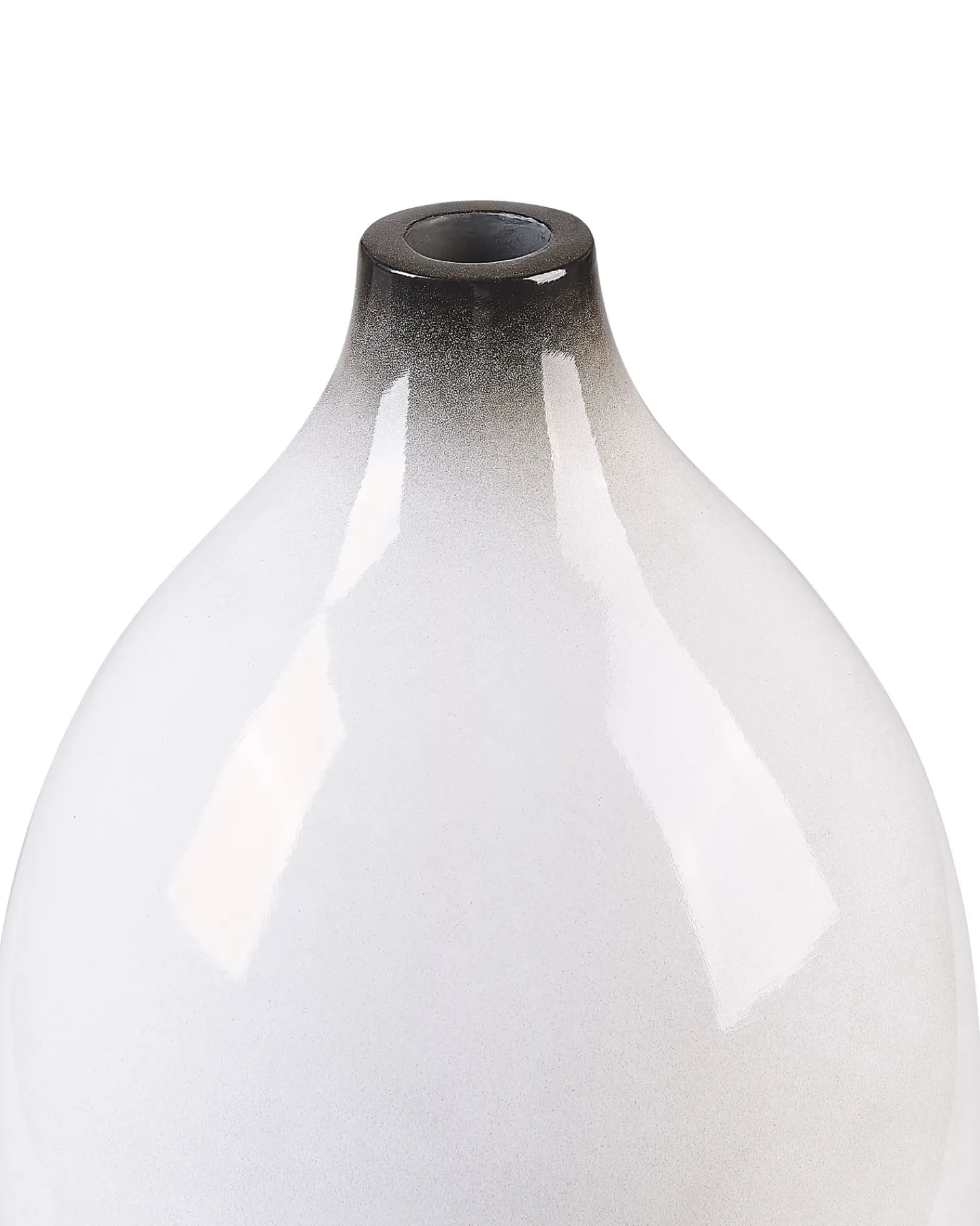 Sale Beliani Vaso decorativo BAEZA Ceramica Bianco Bianco Nero