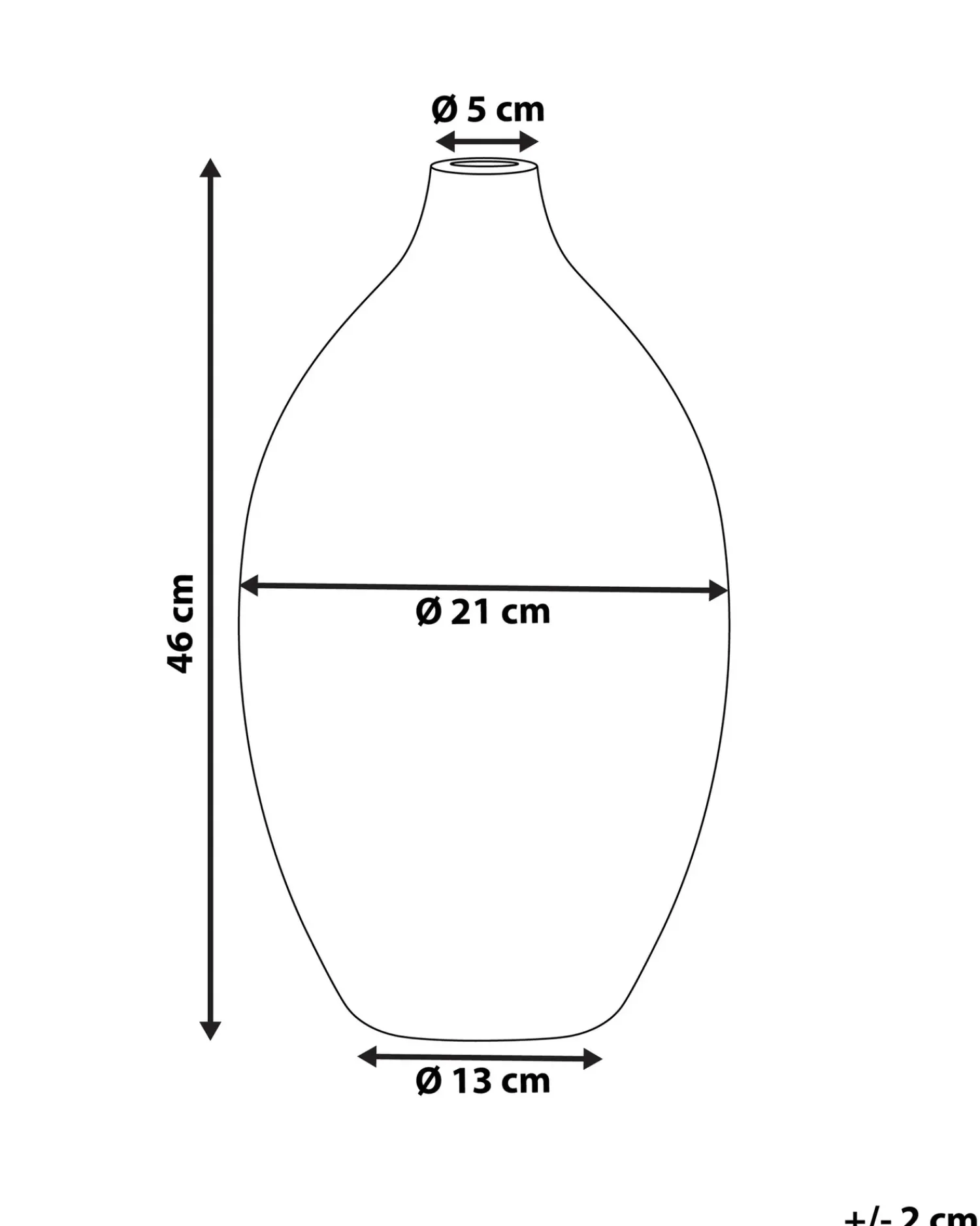 Sale Beliani Vaso decorativo BAEZA Ceramica Bianco Bianco Nero