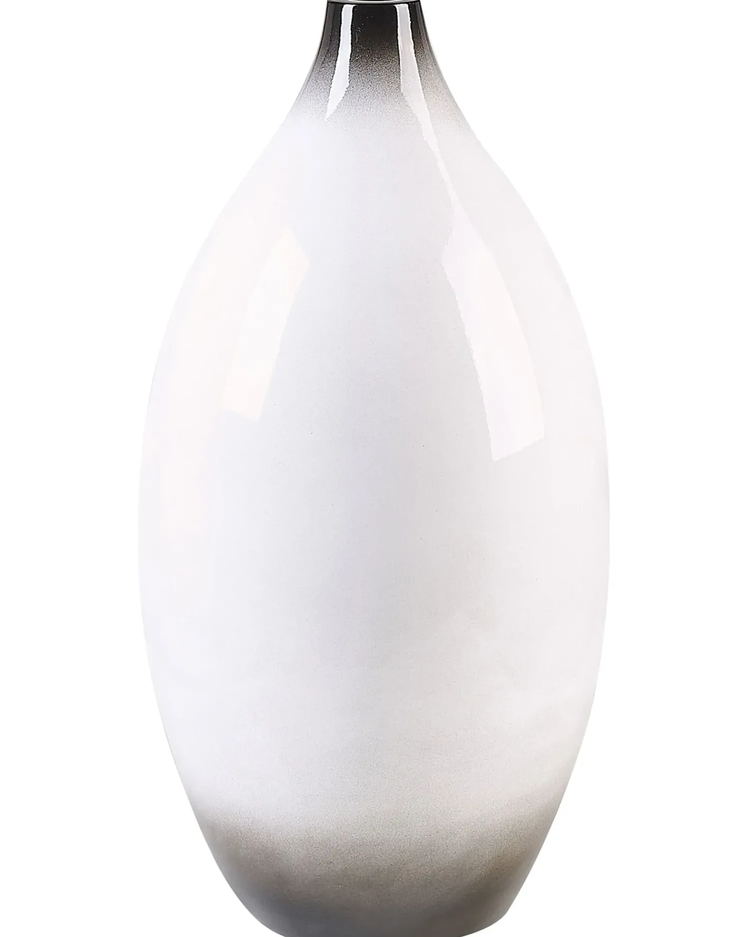 Sale Beliani Vaso decorativo BAEZA Ceramica Bianco Bianco Nero