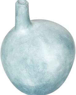 New Beliani Vaso decorativo BENTONG Ceramica 26 cm Azzurro Blu