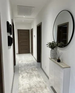 Beliani Vaso decorativo CENABUM Gres porcellanato Bianco Bianco Argento