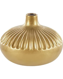 Outlet Beliani Vaso decorativo CERCEI Gres porcellanato 20 cm Oro