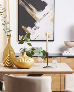 Outlet Beliani Vaso decorativo CERCEI Gres porcellanato 20 cm Oro