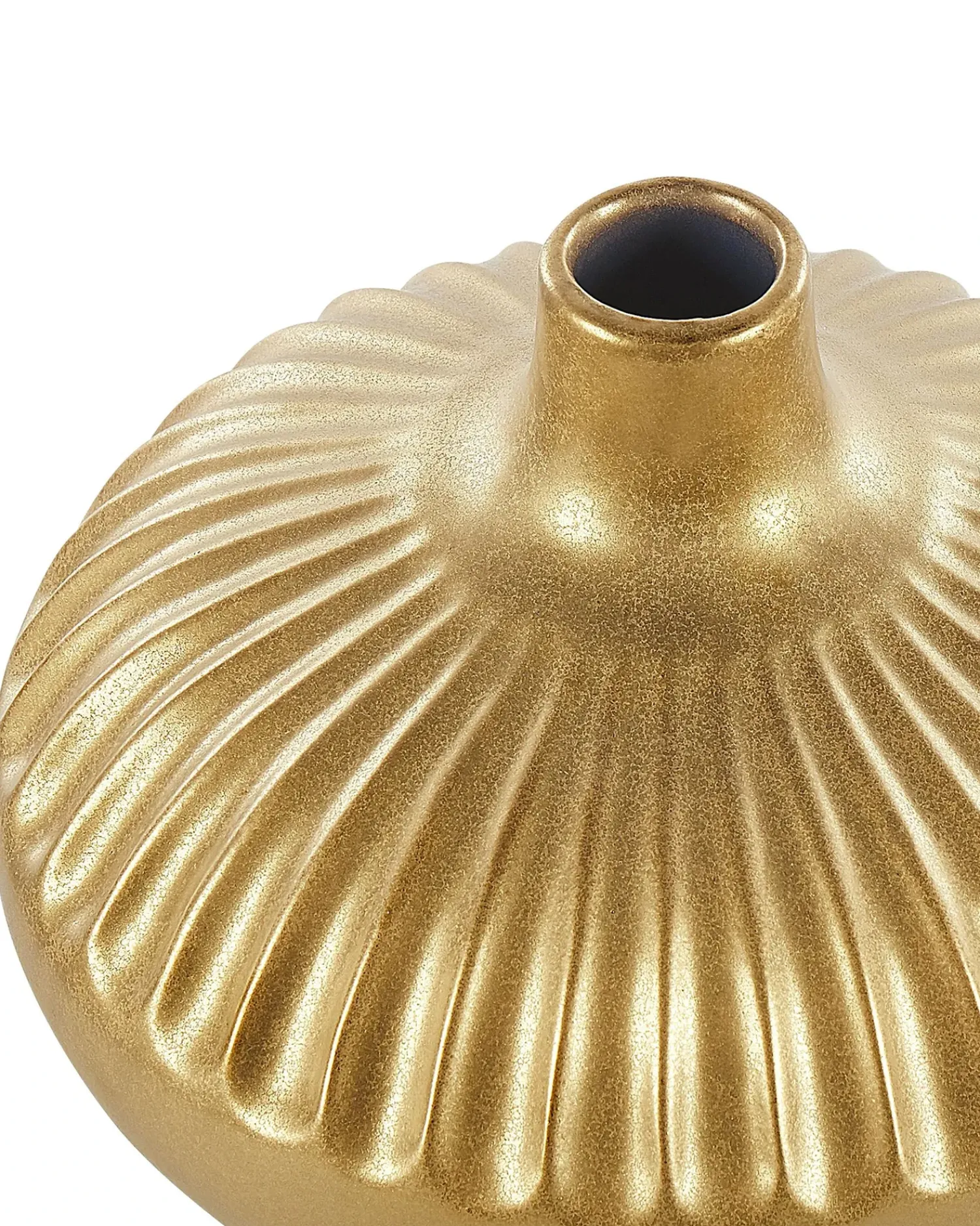 Outlet Beliani Vaso decorativo CERCEI Gres porcellanato 20 cm Oro