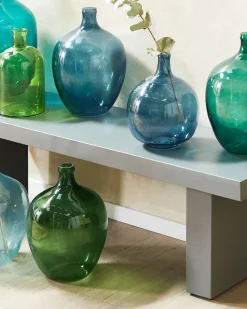 Clearance Beliani Vaso decorativo CHAPPATHI Vetro 31 cm Blu